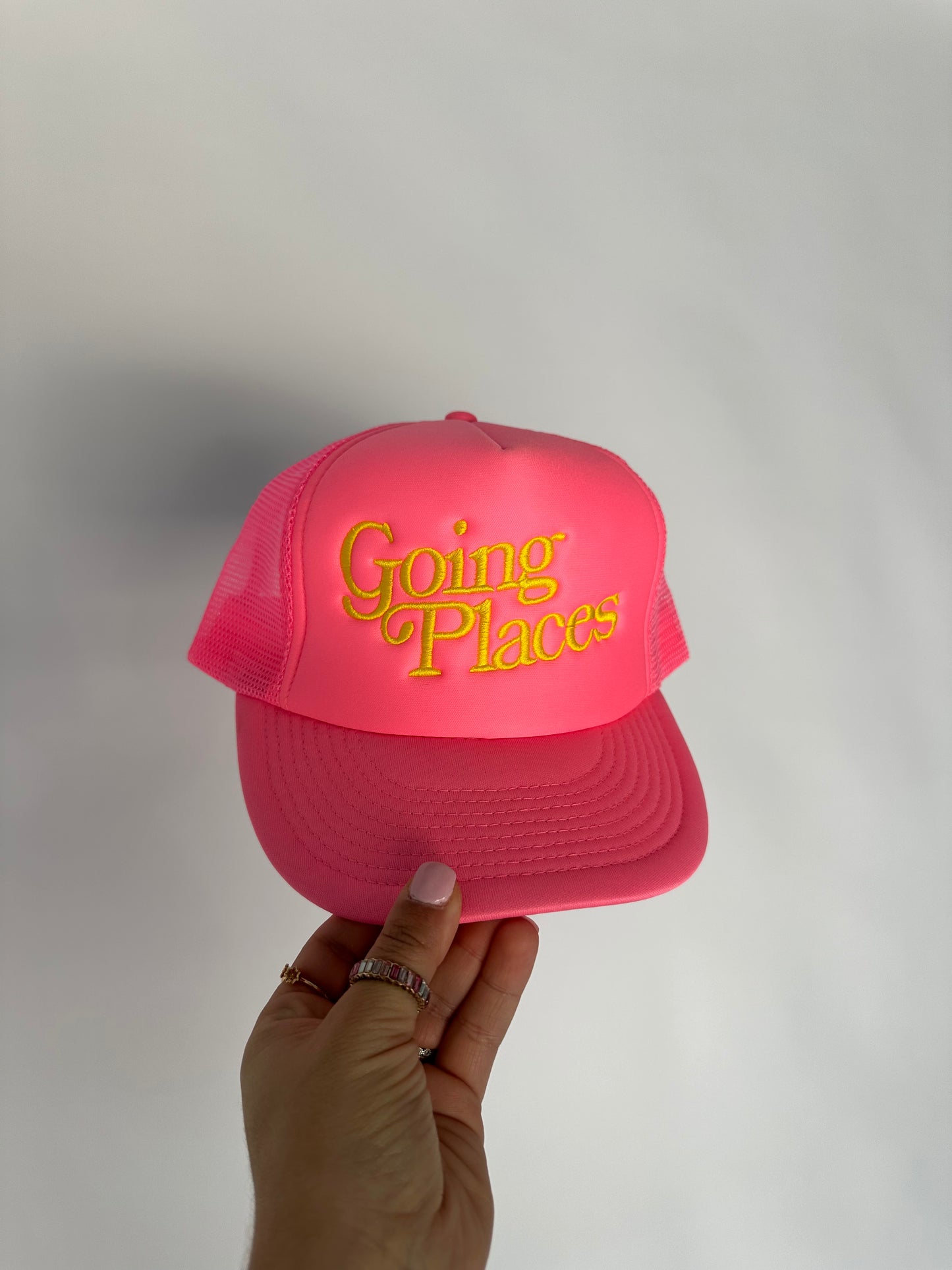 "Going Places" Neon Trucker Hat