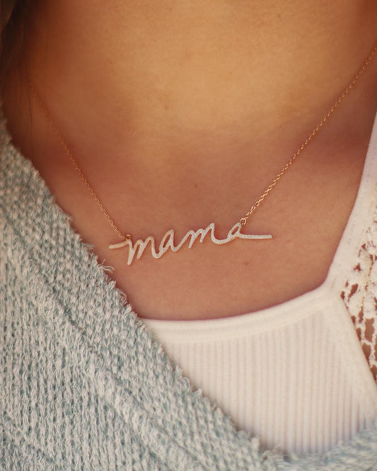 "Mama" Necklace- gold