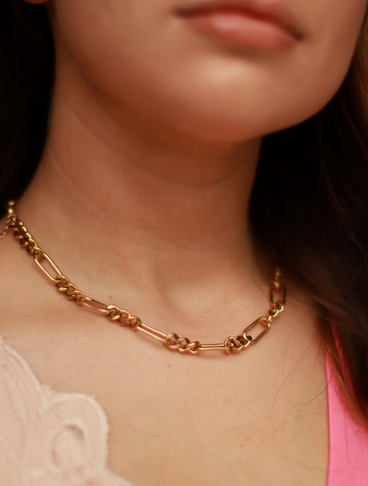 Chunky Chain Link Duo Necklace - Waterproof