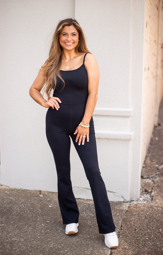 RESTOCK- Day in the life Flare Jumpsuit Black
